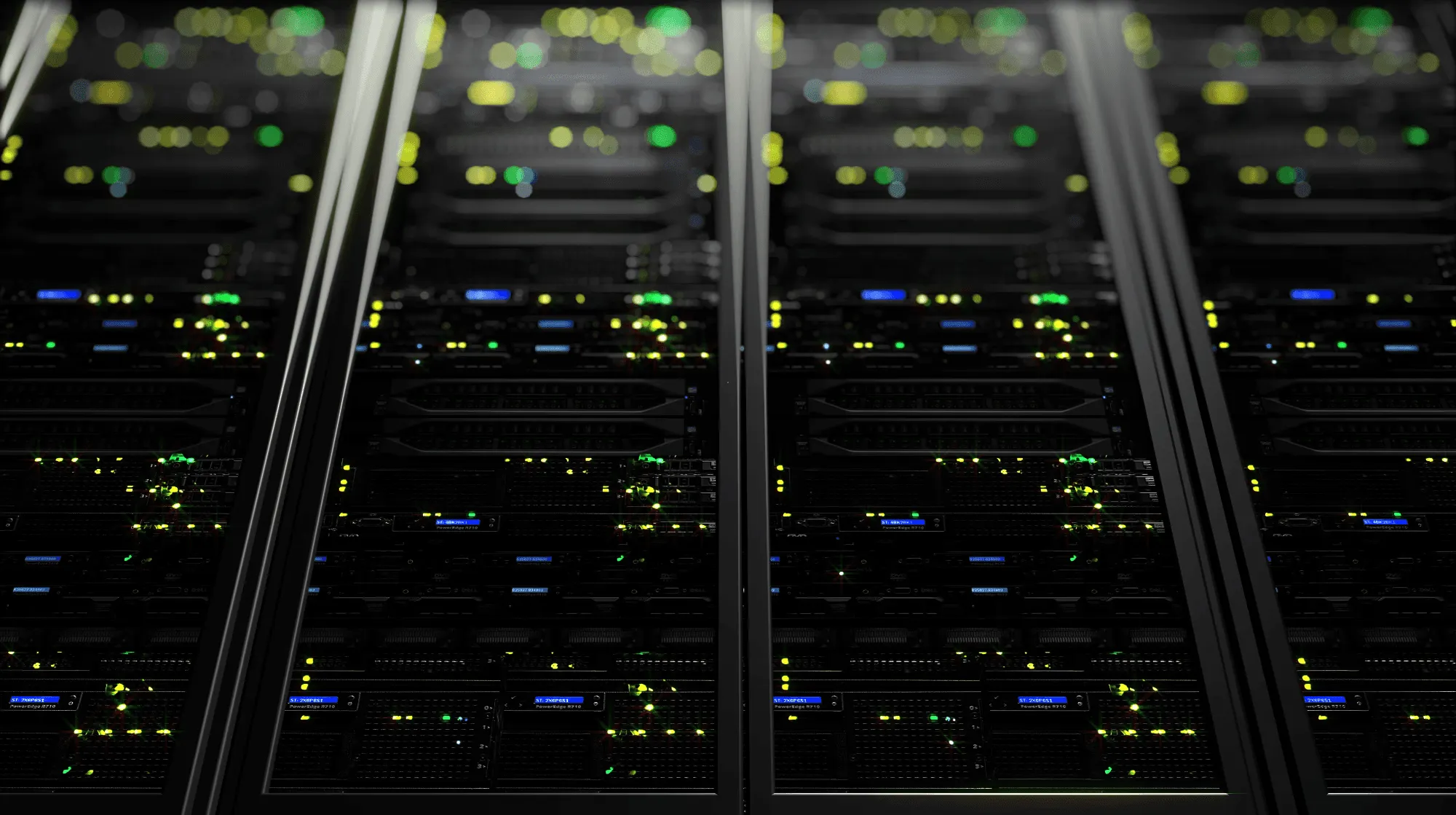 Server racks in a data center